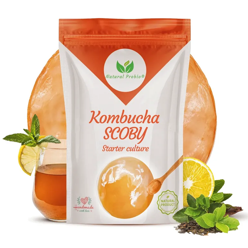 Påse med en levande kombucha-SCOBY från Natural Probio