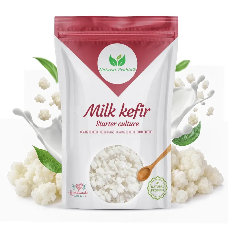 Påse med levande mjölkkefirkorn från Natural Probio